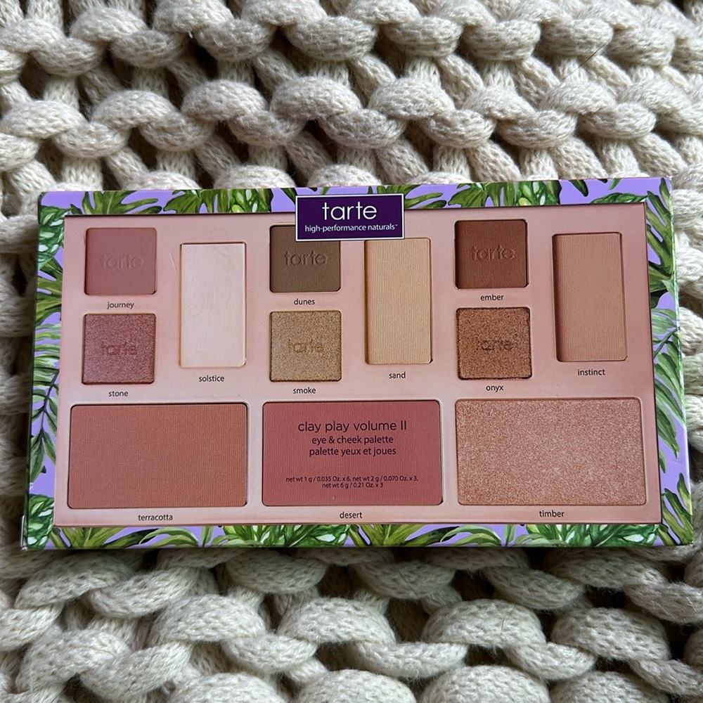 NIB TARTE CLAY PLAY VOLUME II EYE & CHEEK PALETTE